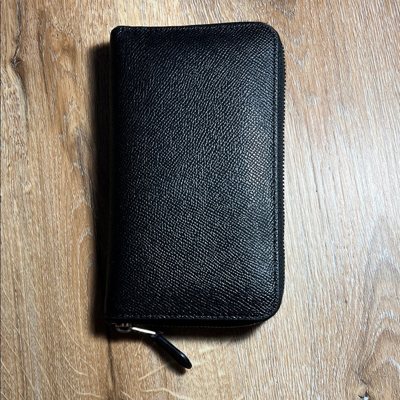 Coach Textured Black Zip Wallet - Picture 7 of 16